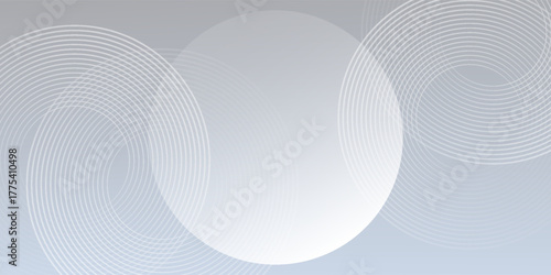 Line illustrations abstract blue modern background with circle elements. Digital technology