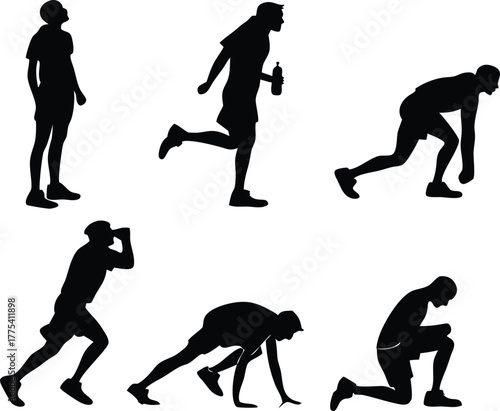 Dynamic athlete in motion showcasing fitness and determination for sports, health, and wellness promotions or athletic training materials today