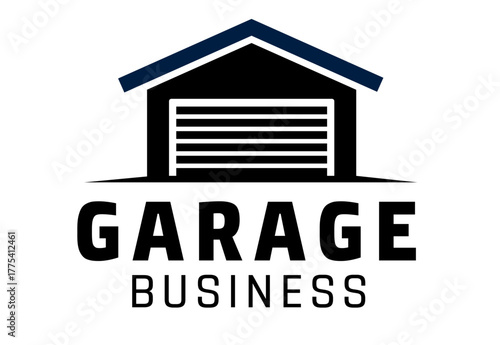 Garage door logo design template vector icon, Garage Business logo design, house, home, icon, logo, real estate, business, building, symbol, vector.