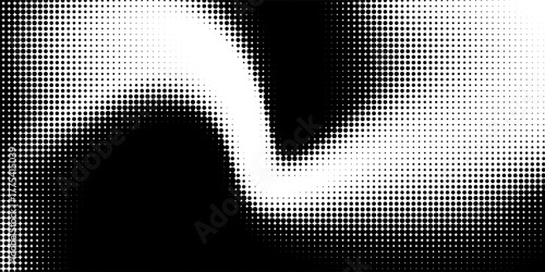 halftone curved line pattern. gradient halftone dots backgrounds