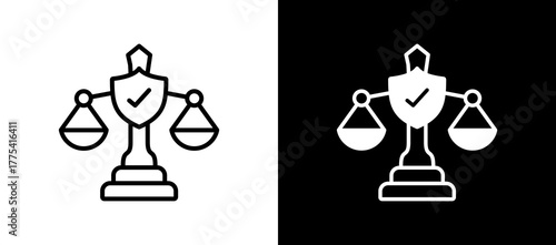 Legal Fairness whiteblack icon