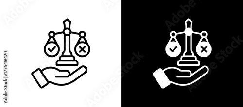 Non Discrimination whiteblack icon