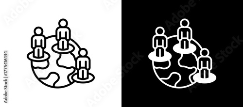 Humanism whiteblack icon