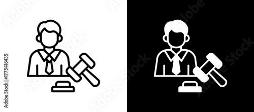 Employee Rights whiteblack icon