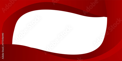 Red curve on a white background vector.  Dynamic shapes composition. Creative illustration for poster, web, landing, cover, greeting, EPS 1