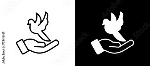 Freedom Of Expression whiteblack icon