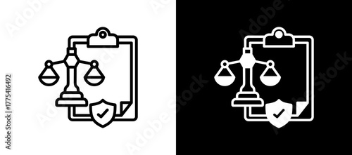 Balanced Policy whiteblack icon
