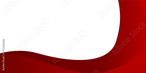 Red curve on a white background vector.  Dynamic shapes composition. Creative illustration for poster, web, landing, cover, greeting, EPS 1
