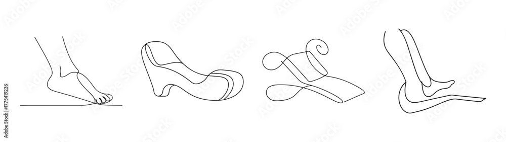 Obraz premium Ergonomic footrest designs demonstrating different positions and adjustments