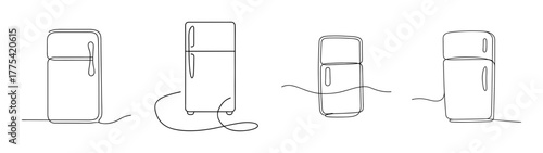 Architectural drafts show office fridge design variations