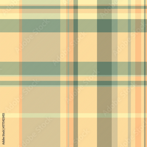 Genuine textile fabric plaid, dog tooth background pattern seamless. Ceremony check vector texture tartan in pastel and orange colors.
