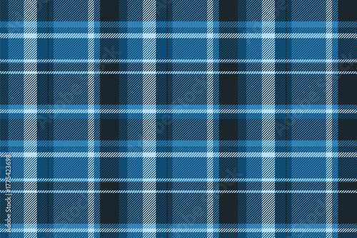 Classic blue plaid pattern, evokes warmth and tradition. Versatile textile design for backgrounds, apparel, and crafts. Ideal for heritage, comfort, and style concepts.