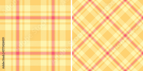 Background textile pattern of seamless fabric tartan with a vector check plaid texture. Set in spring colors. Valentine day celebration ideas.