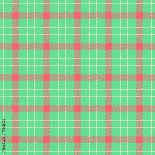 Exotic seamless background pattern, artwork vector tartan textile. British fabric check texture plaid in green and red colors.