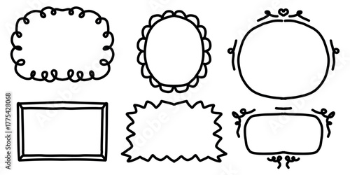 Doodle Style Frames and Borders Collection