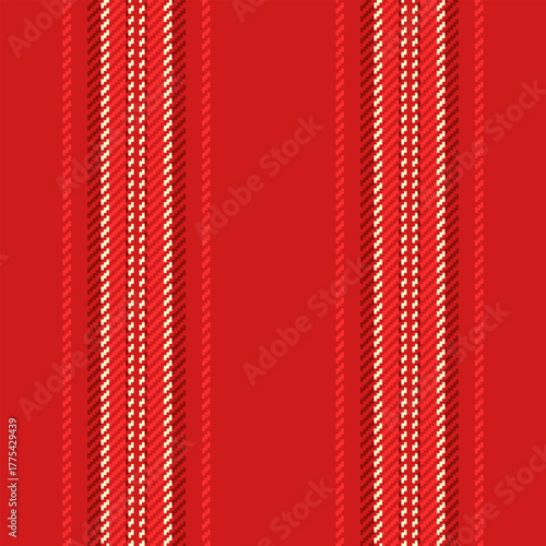 Fook vector background fabric, page lines vertical texture. Huality textile pattern stripe seamless in fashion red and red colors.