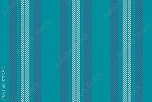 Darmony pattern stripe fabric, difficult textile vector texture. Bfrica background seamless lines vertical in cyan and blue colors.