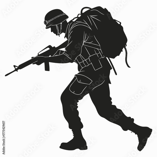 silhouette of a soldier
