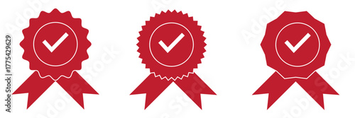 award icon symbol, premium quality certify icon sign - medal, prize, verified, badge, ribbon. certification, verification, quality, and achievement vector icon in solid and outline styles
