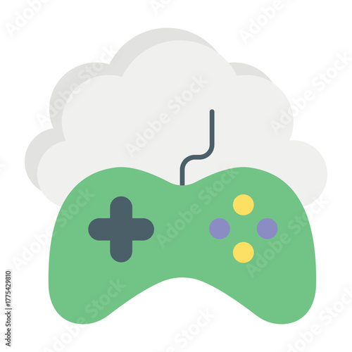 Cloud and Cloud Computing or Cloud Services Flat Icon and Illustration Pack