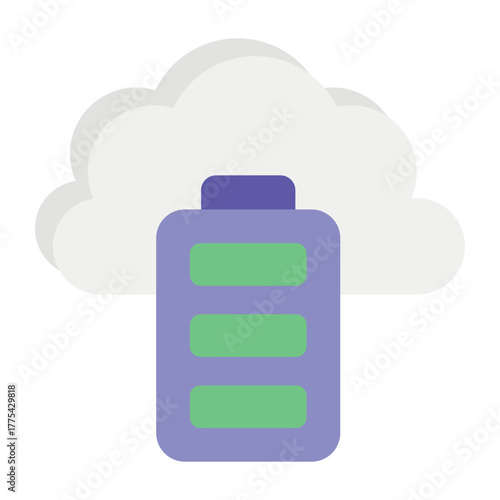 Cloud and Cloud Computing or Cloud Services Flat Icon and Illustration Pack