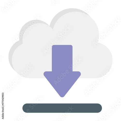 Cloud and Cloud Computing or Cloud Services Flat Icon and Illustration Pack
