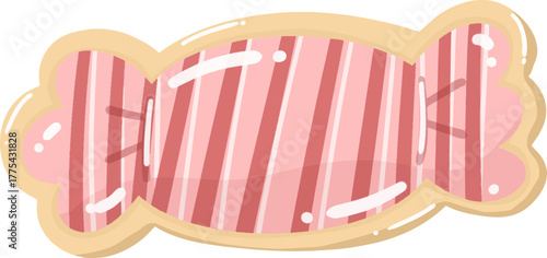 candy cookie vector illustration 