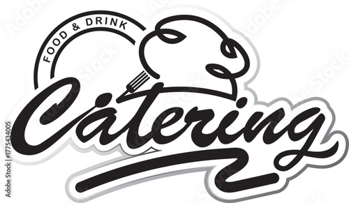 Chef logo design, chef hat, cooking and catering logo vector design