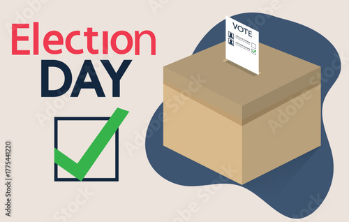 Election Day Voting USA Concept Vector Illustration. Modern flat design ideal for political campaigns, election announcements.
