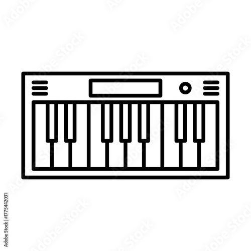 piano keyboard music isolated icon