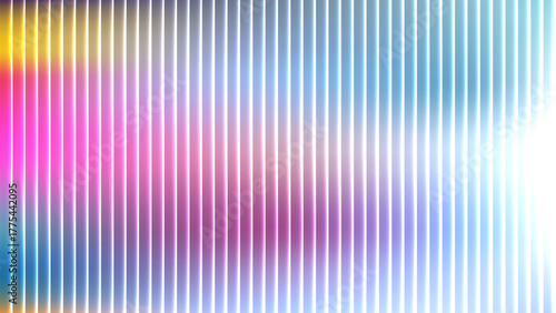 Abstract vertical lines with vibrant pink blue and yellow watercolor paint splashes and gradients