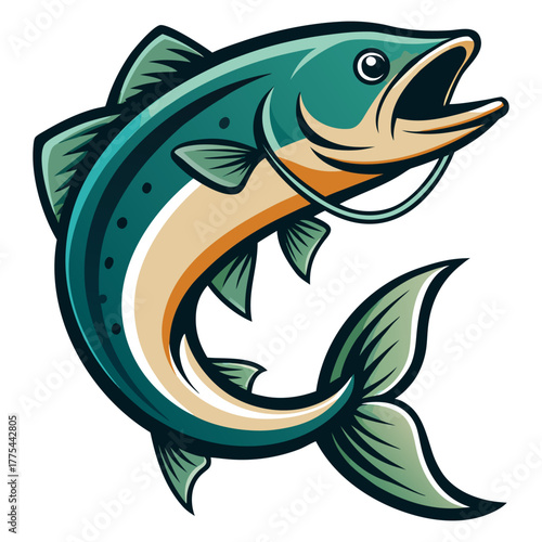 "Dynamic Fish Emblem – Catch of the Day Concept"