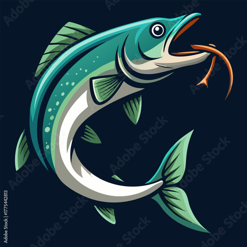 "Dynamic Fish Emblem – Catch of the Day Concept"