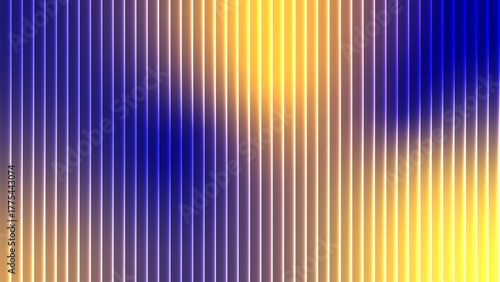 Abstract vertical lines in vibrant blue and yellow gradient with subtle texture and light effects