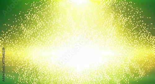 Golden light burst on green-screen background.4k video.


