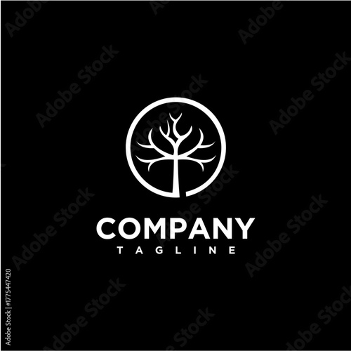 Abstract Tree of Life logo design inspiration