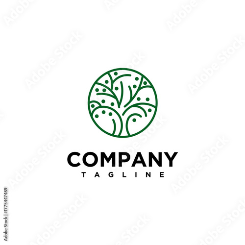 Abstract Tree of Life logo design inspiration