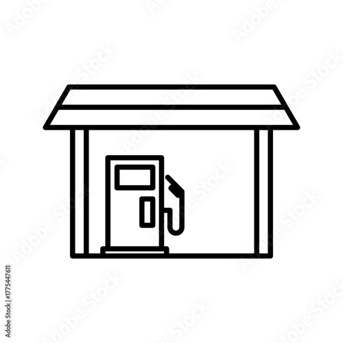  petrol station, venctor icon, petrol station