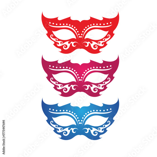 Masquerade Carnival Mask Icon and symbol logo