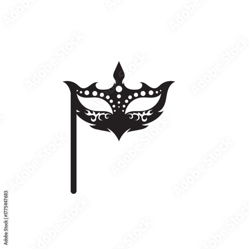 Masquerade Carnival Mask Icon and symbol logo