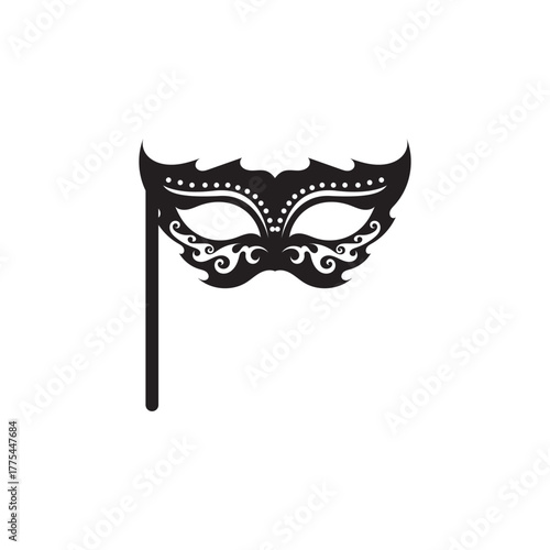 Masquerade Carnival Mask Icon and symbol logo