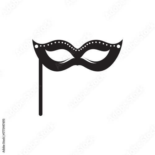 Masquerade Carnival Mask Icon and symbol logo