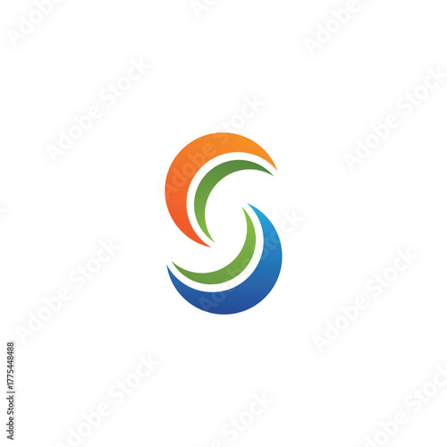 C circle Letter Logo Template vector icon