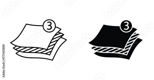 3 Layers icon graphic design. Vector icon illustrations