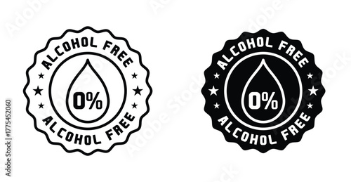 Alcohol free icon graphic design. Vector icon illustrations