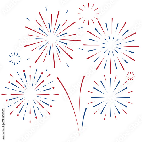 New year firework vector illustration