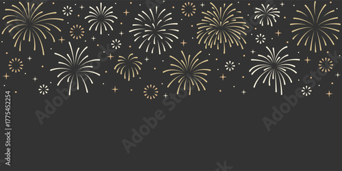 New year firework vector illustration