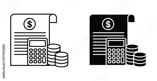 Budget icon graphic design. Vector icon illustrations