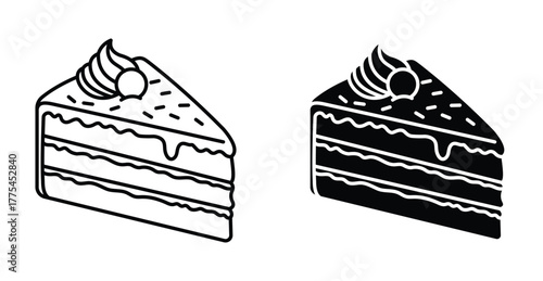Cake icon graphic design. Vector icon illustrations
