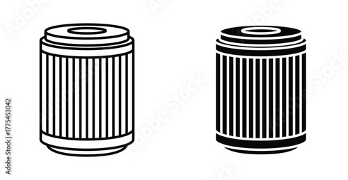 Car oil filter icon graphic design. Vector icon illustrations